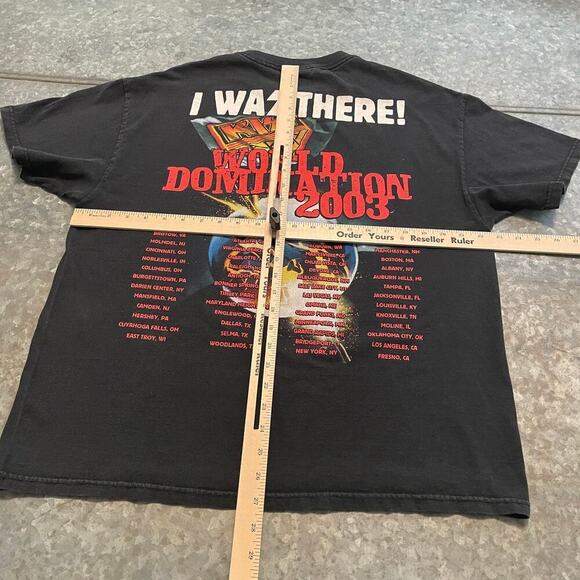 Vintage KISS World Domination 2003 Tour Shirt Mens XL Band Tee Y2K Rock Concert - Picture 6 of 8